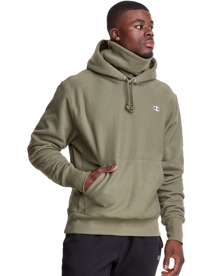 Champion Hoodie Heren - Olijfgroen - Defender Series Reverse Weave® With Two Detachable Scarferchief